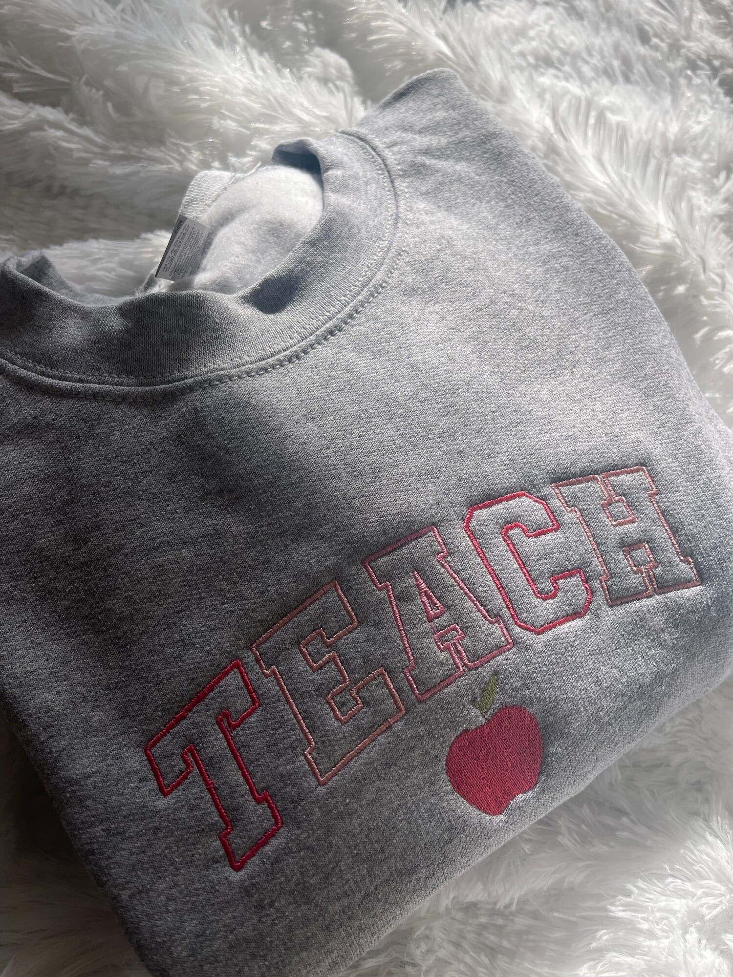 Teacher Embroidered Sweatshirt Teacher Gift Crewneck Appreciation Gift for Teachers image 4