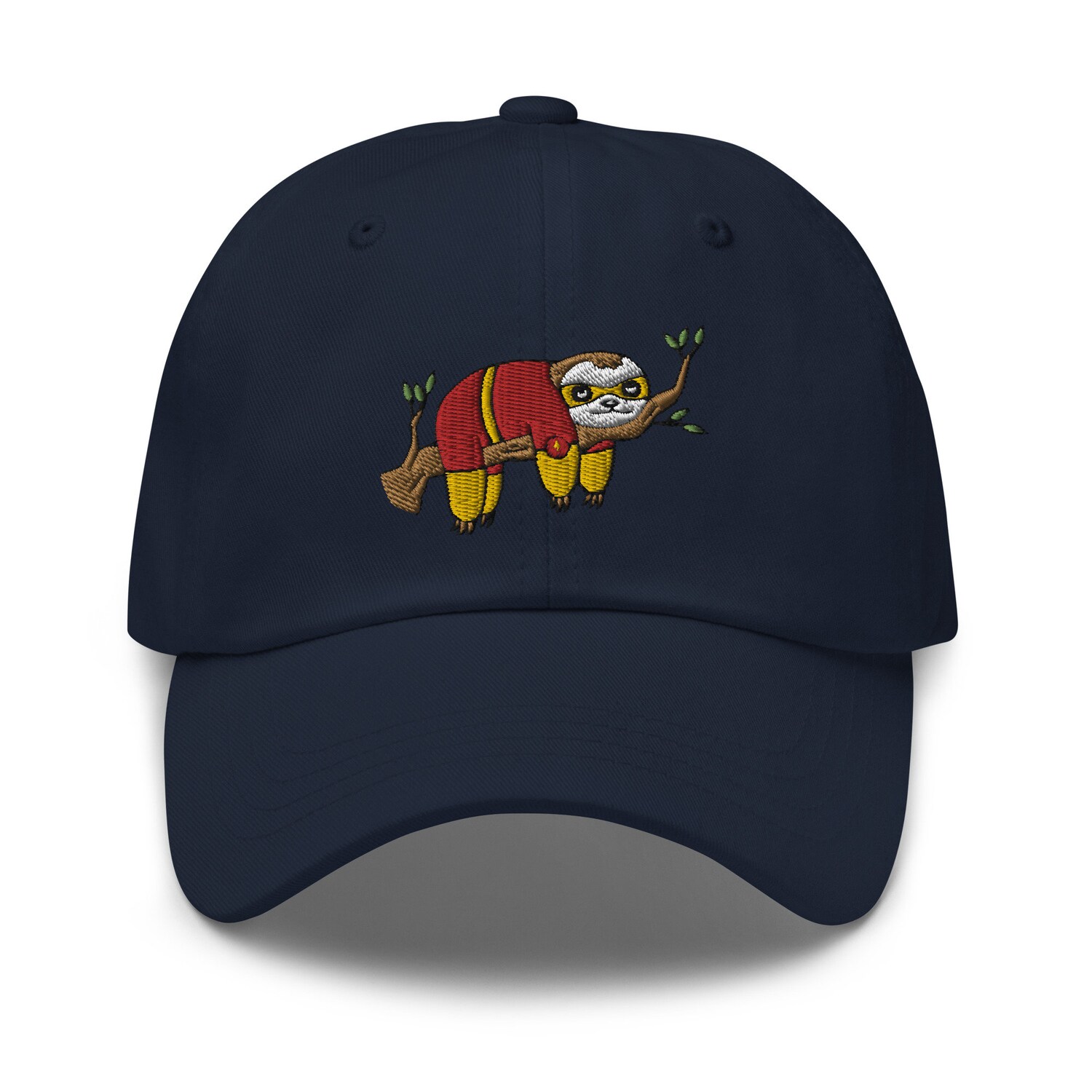 Superhero Sloth Dad Hat - Cute Animal Embroidery Cap Gift image 3