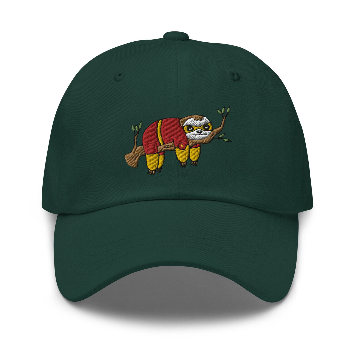 Superhero Sloth Dad Hat - Cute Animal Embroidery Cap Gift image 4