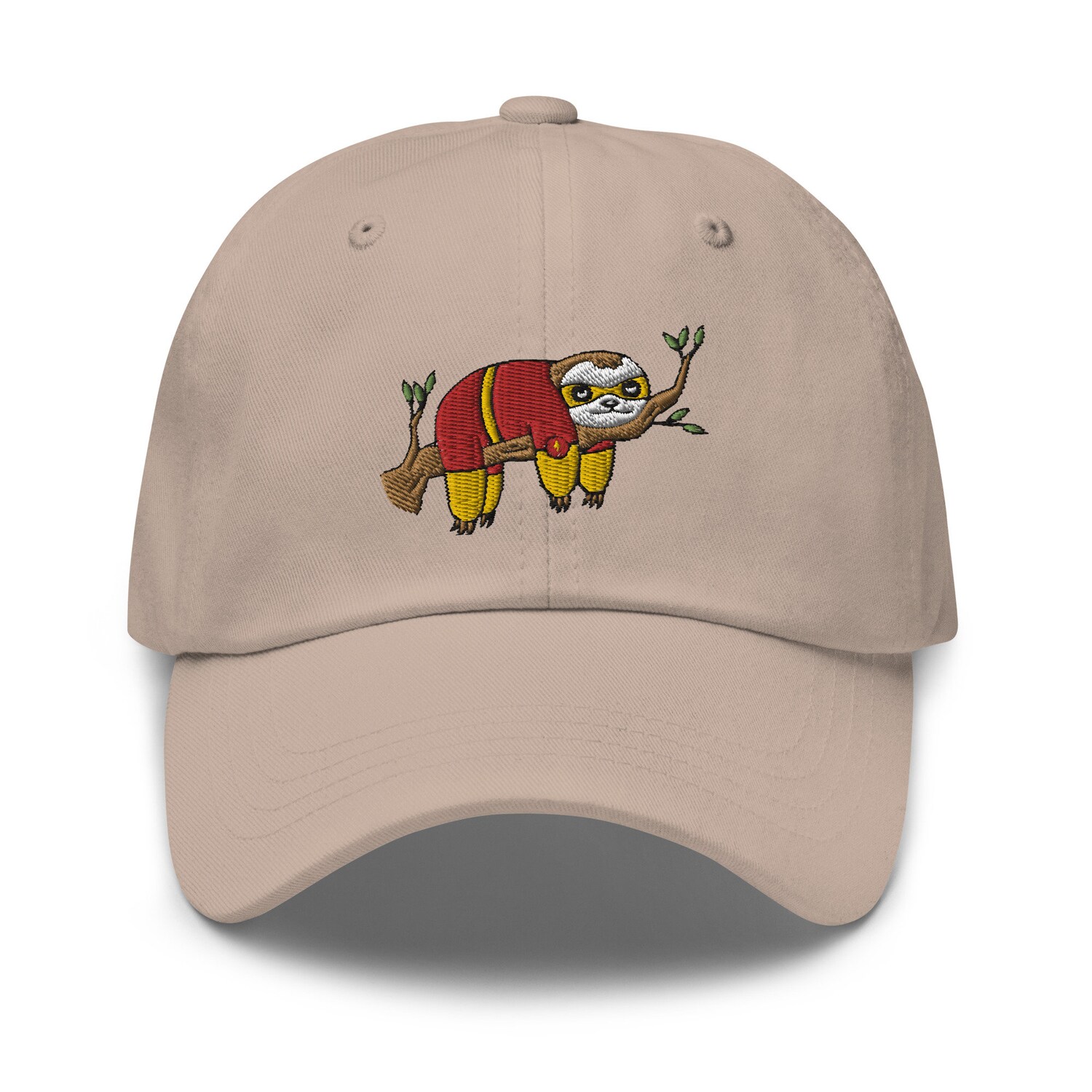 Superhero Sloth Dad Hat - Cute Animal Embroidery Cap Gift image 5