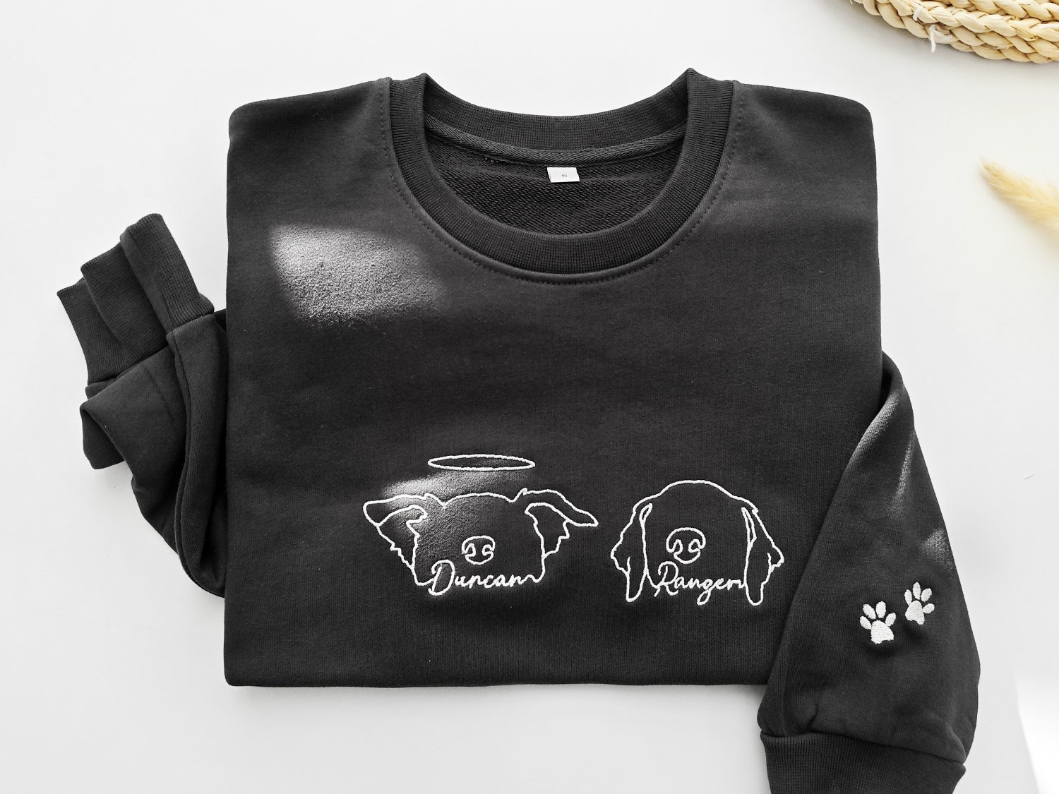 Custom Dog Ears Sweatshirt - Personalized Pet Lover Gift Unique Dog Lover Apparel image 3