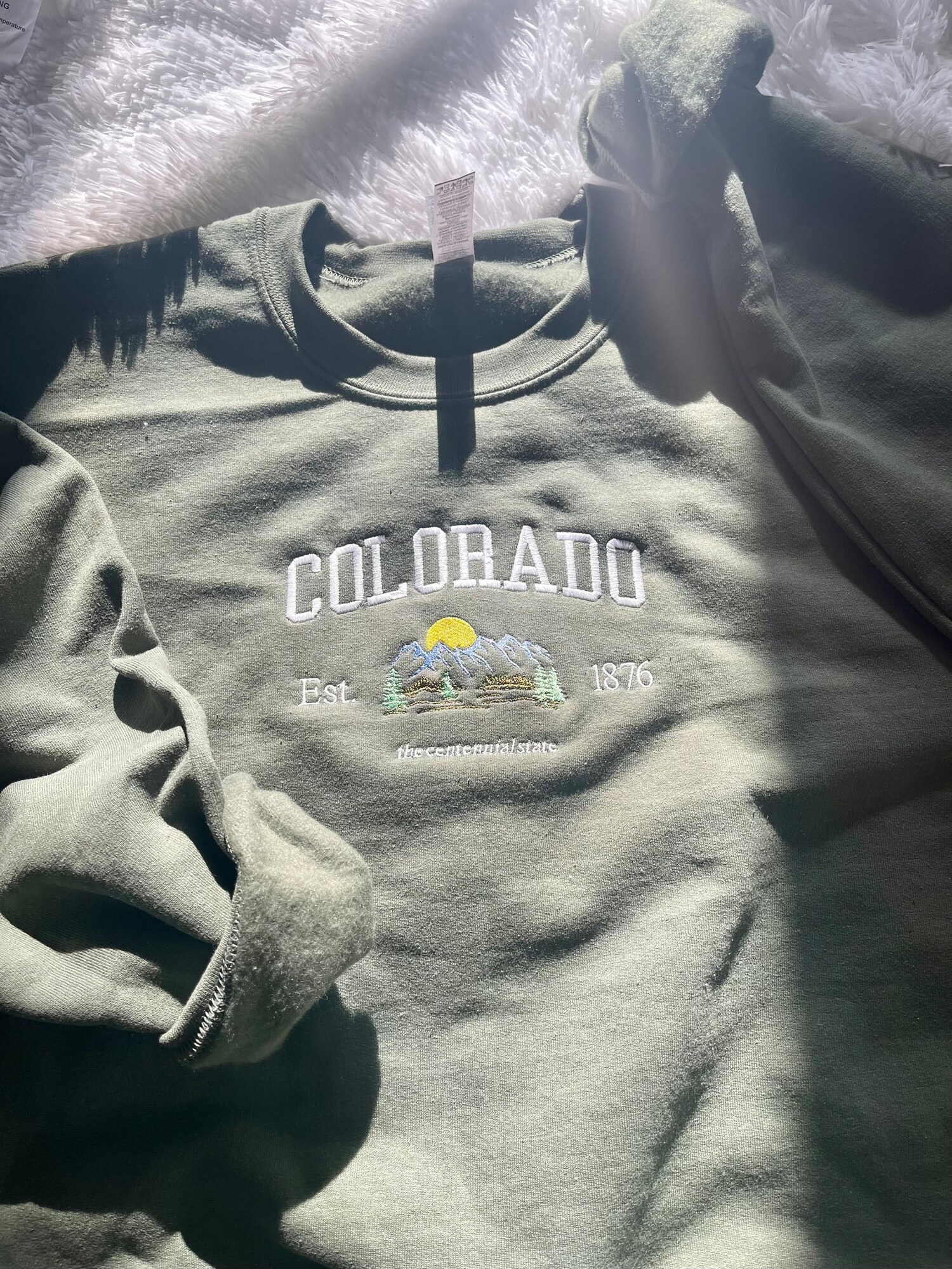 Colorado Nature Embroidered Sweatshirt Souvenir Gift for Her and Him Comfy Colorado Sweatshirt image 5