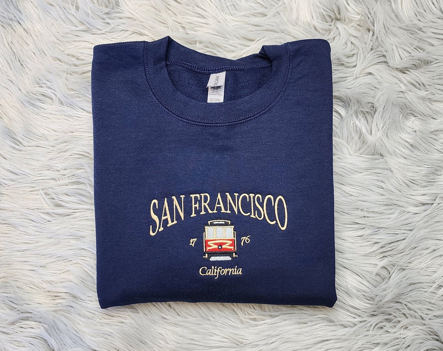 Unisex Embroidered San Francisco Sweatshirt California Hoodie for Men and Women image 3