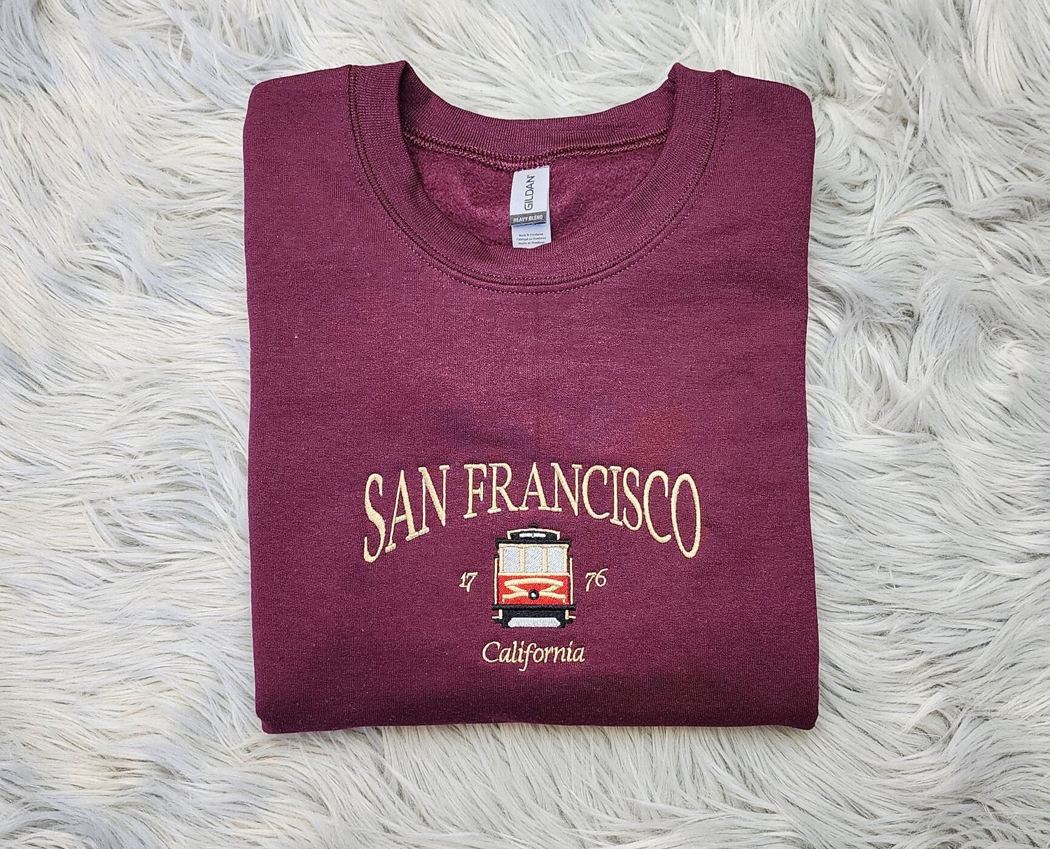 Unisex Embroidered San Francisco Sweatshirt California Hoodie for Men and Women image 4