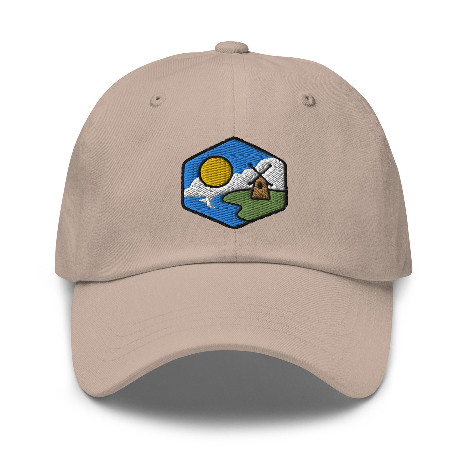 Sunshine Windmill Embroidered Dad Hat - Summer Baseball Cap Gift for Dad image 2