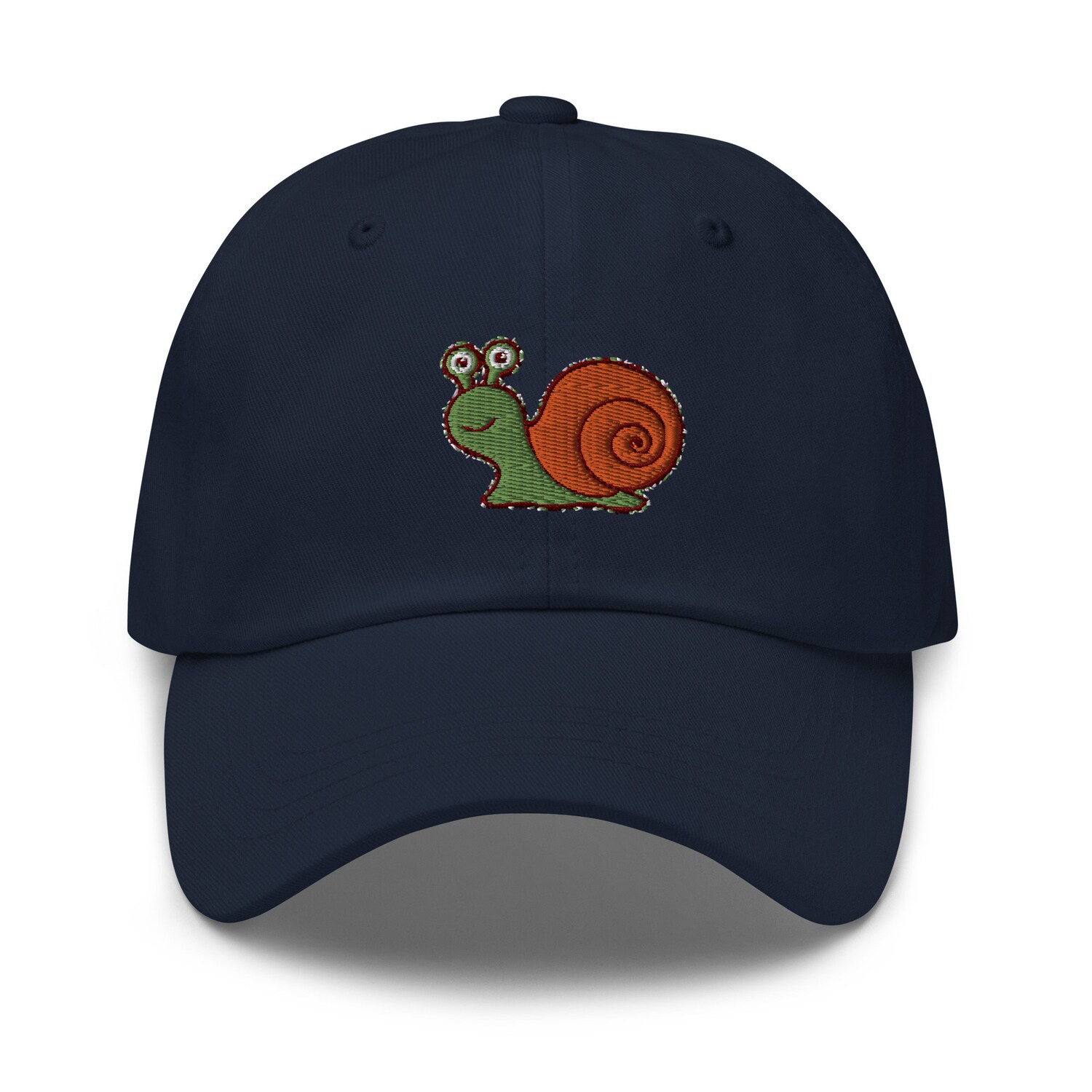 Embroidered Snail Dad Hat - Cute Green Slug Cap for Men & Women - Wildlife Hiking & Camping Hat image 3