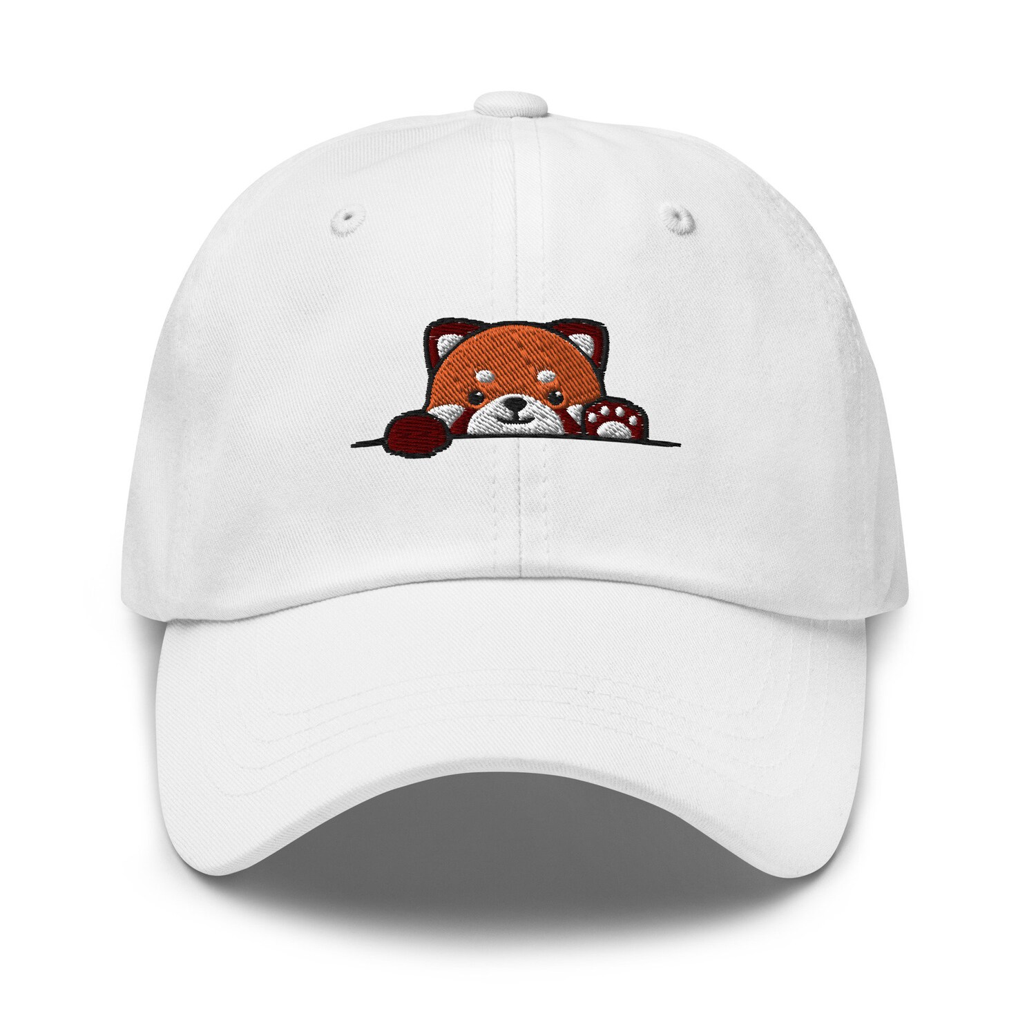 Waving Red Panda Paws Up Embroidered Hat - Adjustable Red Panda Baseball Cap Panda Lover Gift image 6