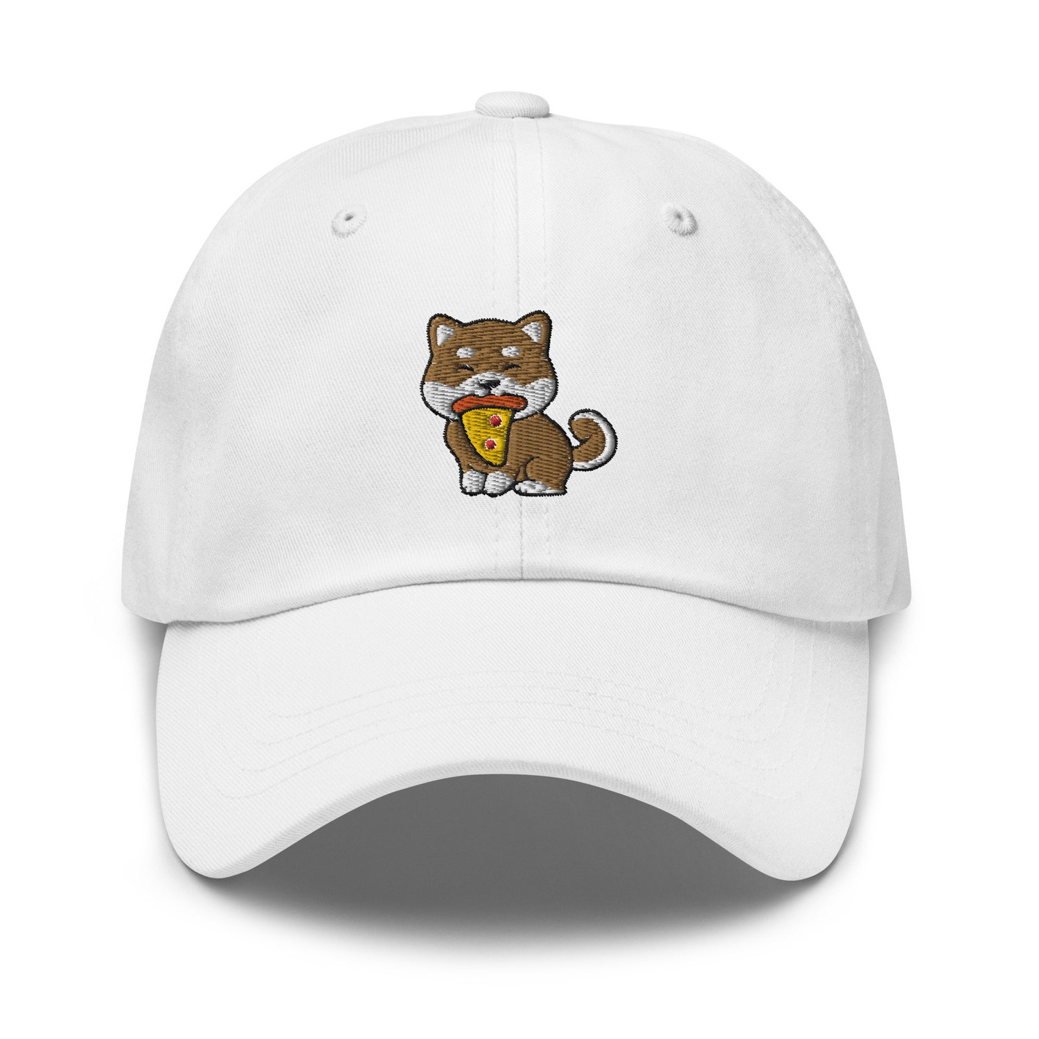 Shiba Inu Dog Eating Pizza Embroidered Dad Hat - Shiba Lovers Gift - Adjustable Baseball Cap image 6