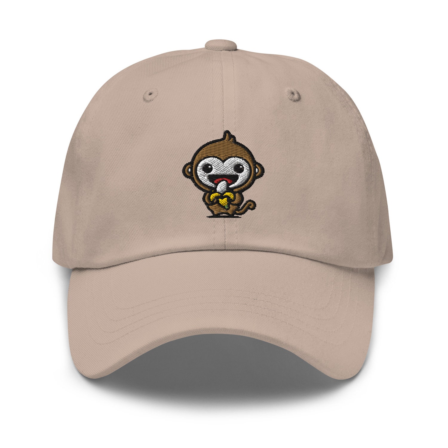 Cute Monkey Embroidered Dad Hat - Adjustable Baseball Cap for Monkey Lovers image 2