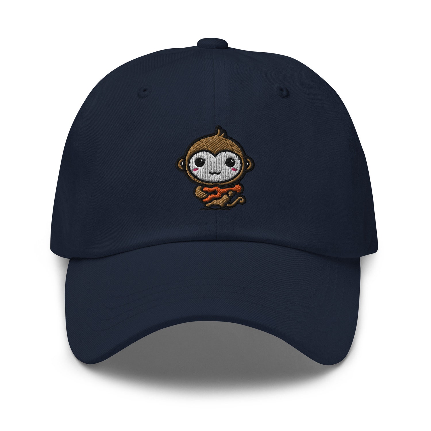 Cute Monkey Guitar Embroidered Dad Hat - Adjustable Baseball Cap for Monkey Lovers image 3