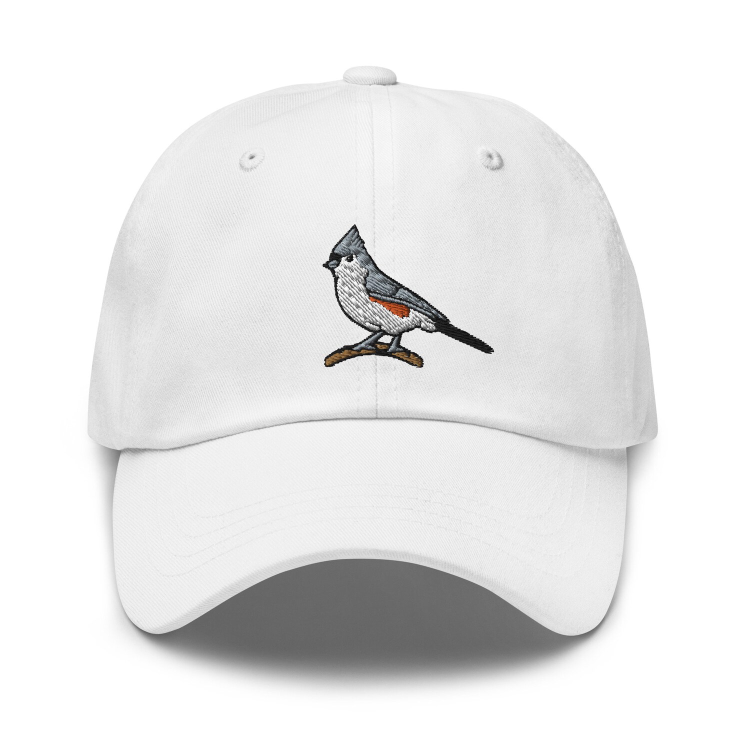 Tufted Titmouse Bird Embroidered Hat - Nature Wildlife Cap Gift for Bird Watchers image 2