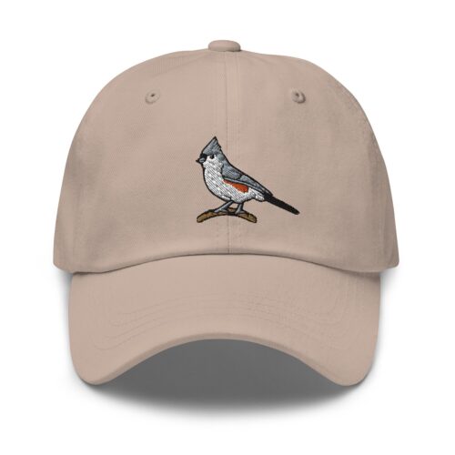 Tufted Titmouse Bird Embroidered Hat - Nature Wildlife Cap Gift for Bird Watchers image 0