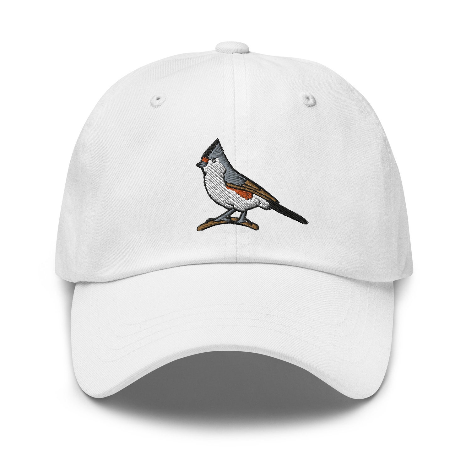 Black-Crested Titmouse Embroidered Hat - Wildlife Nature Bird Watcher Gift Cap for Women Men image 2