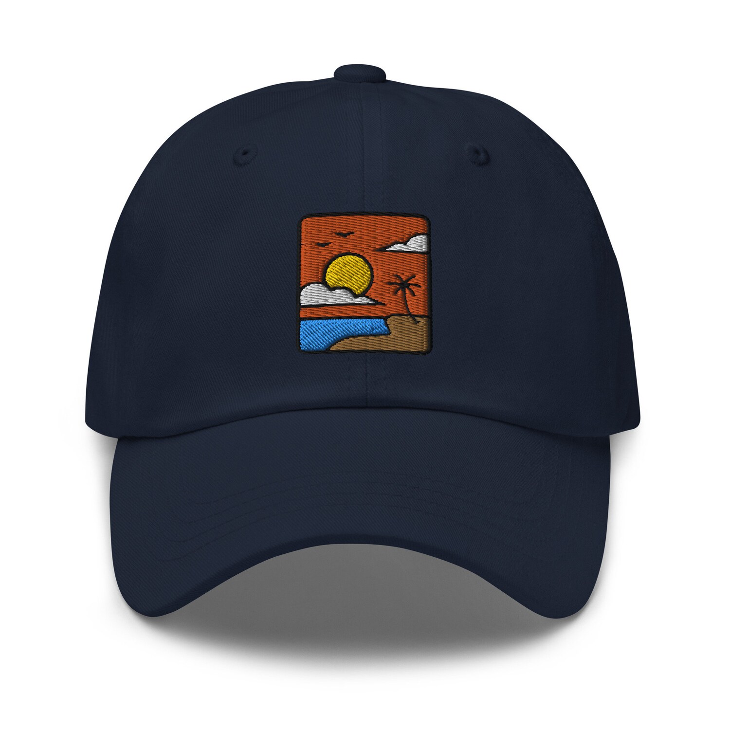 Sunset Beach Embroidered Dad Hat - Adjustable Baseball Cap Summer Gift for Beach Lovers image 3