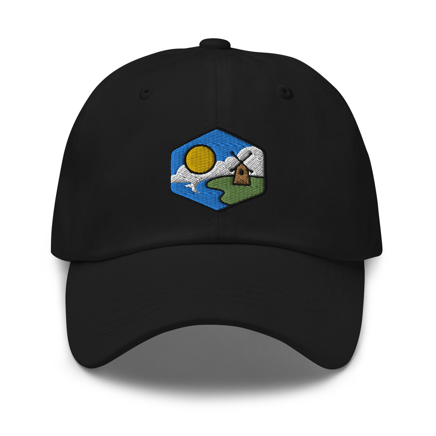 Sunshine Windmill Embroidered Dad Hat - Summer Baseball Cap Gift for Dad image 1