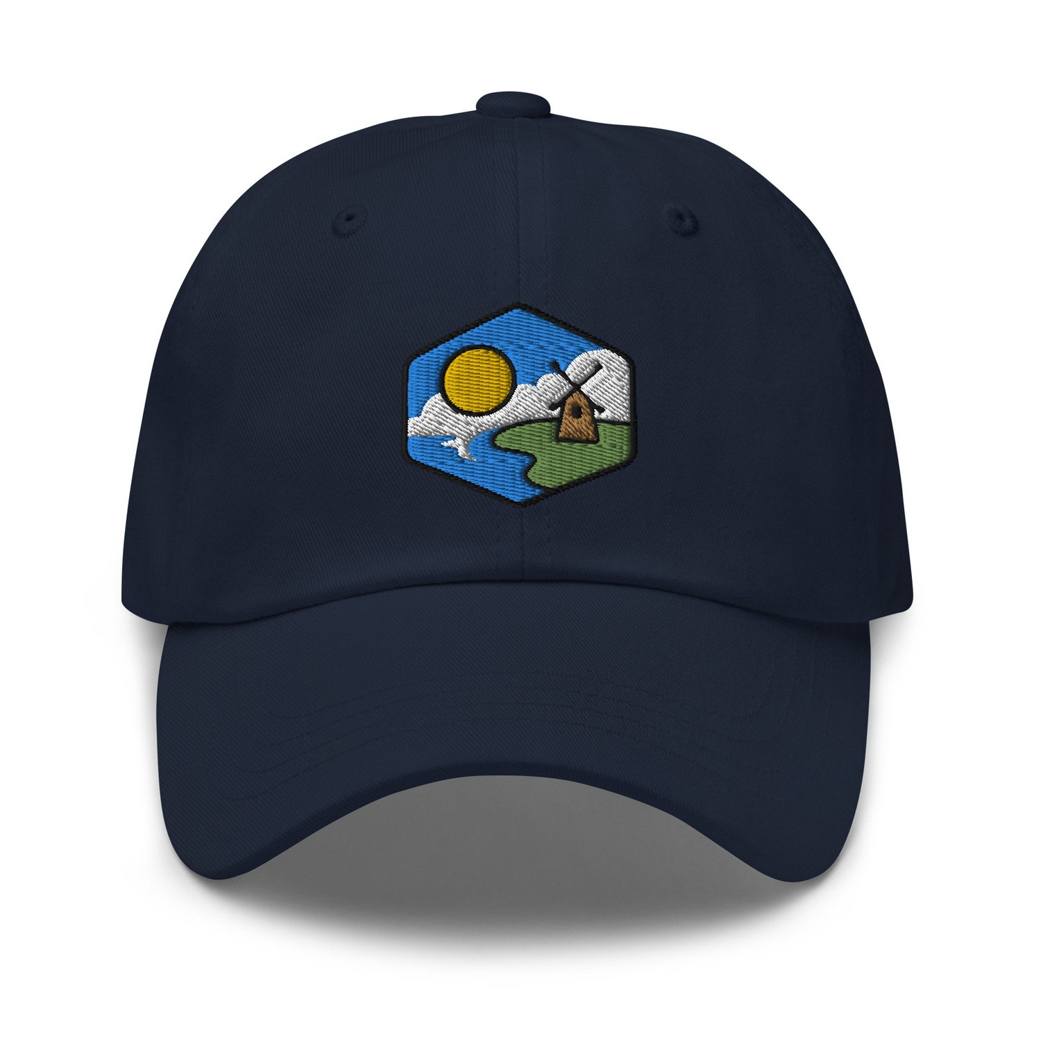 Sunshine Windmill Embroidered Dad Hat - Summer Baseball Cap Gift for Dad image 3