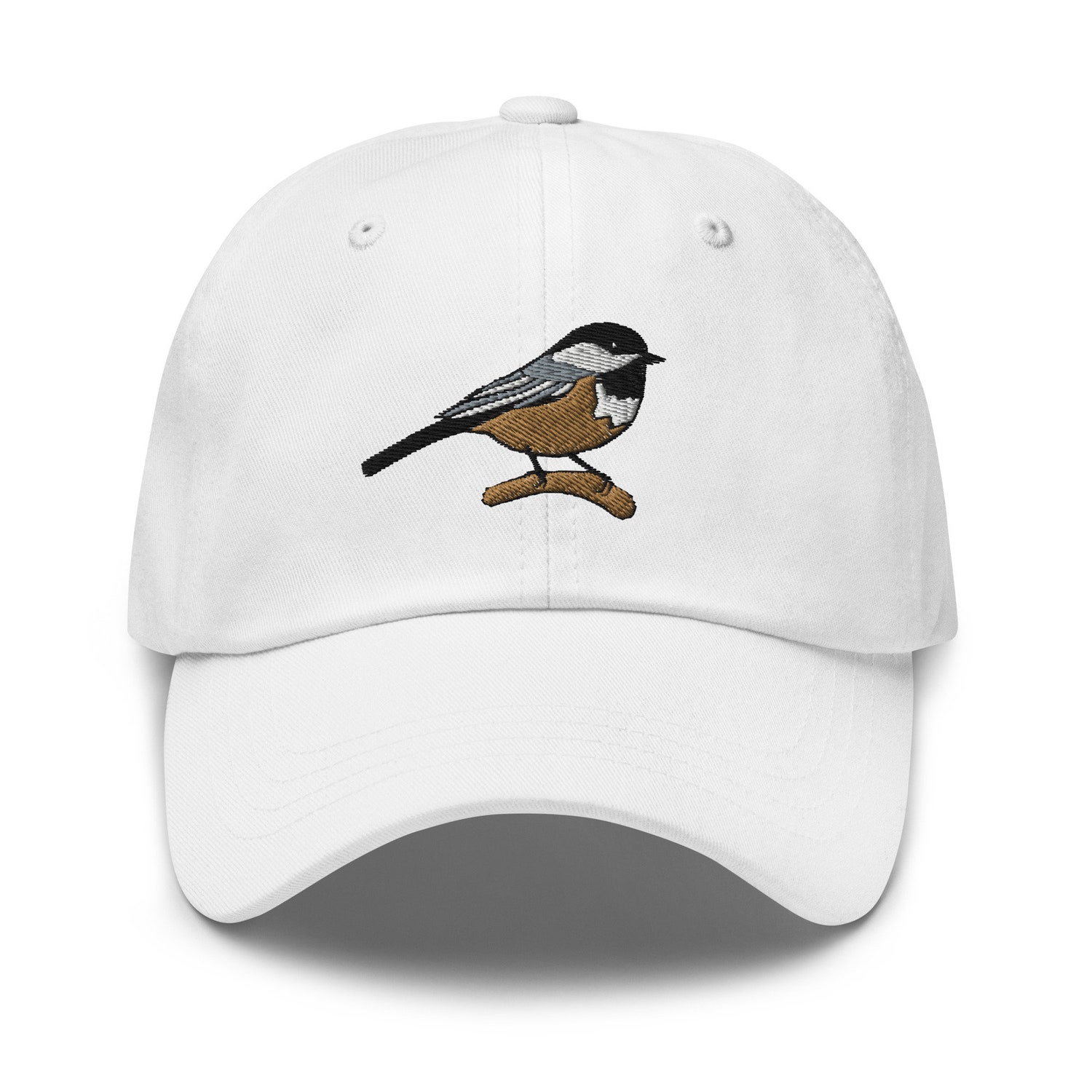 Black Capped Chickadee Embroidered Hat - Bird Watcher Wildlife Nature Cap Gift image 4