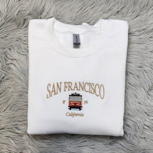 Unisex Embroidered San Francisco Sweatshirt California Hoodie for Men and Women image 0