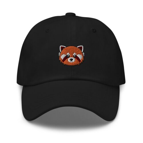 Red Panda Embroidered Baseball Dad Hat - Cute Wildlife Animal Gift for Animal Lovers image 0