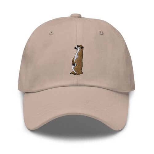 Cute Meerkat Embroidered Unisex Baseball Cap - Funny Wildlife Dad Hat Gift image 0