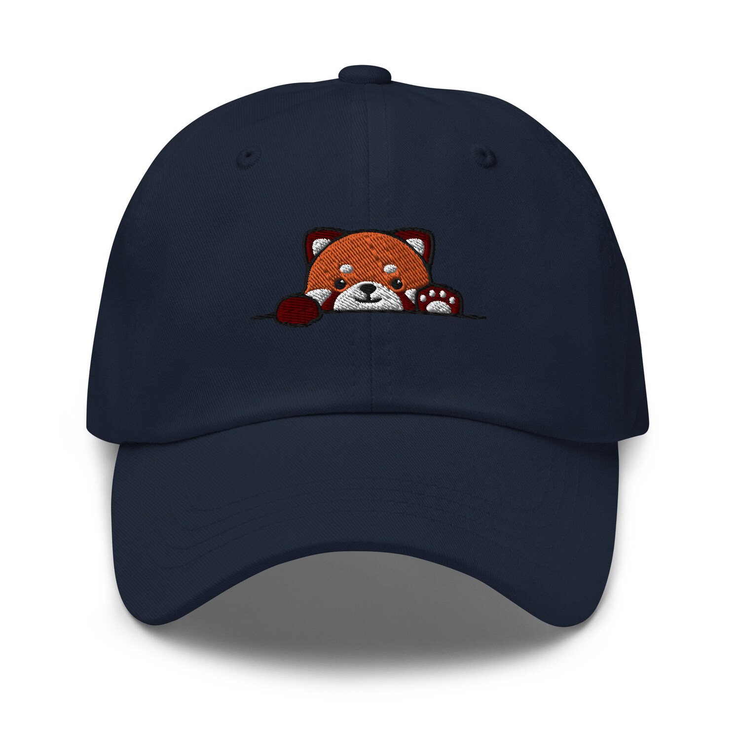 Waving Red Panda Paws Up Embroidered Hat - Adjustable Red Panda Baseball Cap Panda Lover Gift image 3