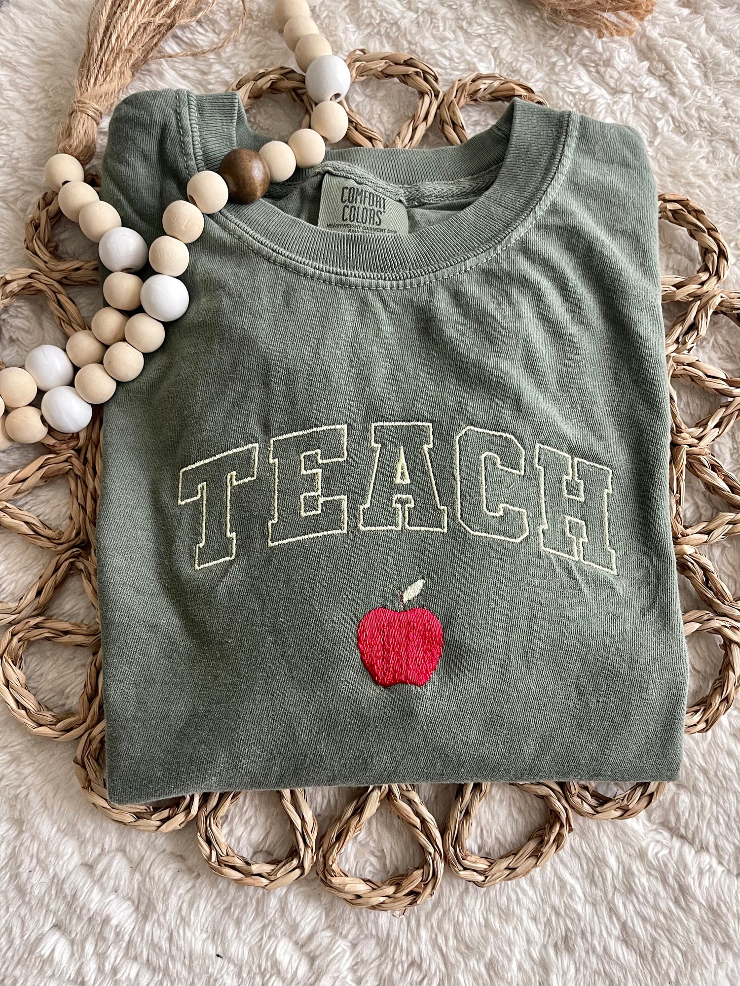 Personalized Teacher Embroidered T-Shirt Teacher Appreciation Gift Custom Teacher Shirt image 1