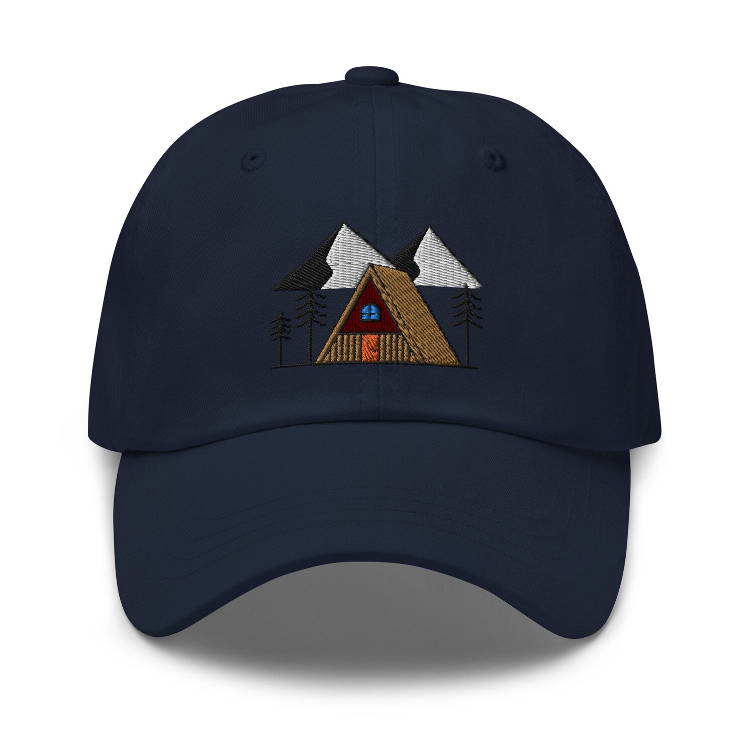 Camping Cabin Embroidered Hat, Camping Holiday Lovers Gift, Cute Campers Handmade Dad Cap, Adjustable Baseball Cap Gifts - Multiple Colors image 3