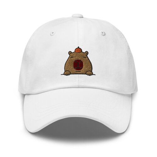 Capybara Peeking Embroidered Dad Hat - Cute Funny Capybara Lover Gift image 0