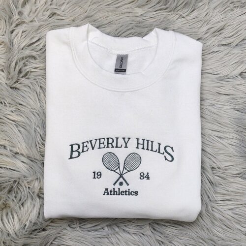 Beverly Hills Embroidered Unisex Sweatshirt Trendy Fashion Apparel image 0