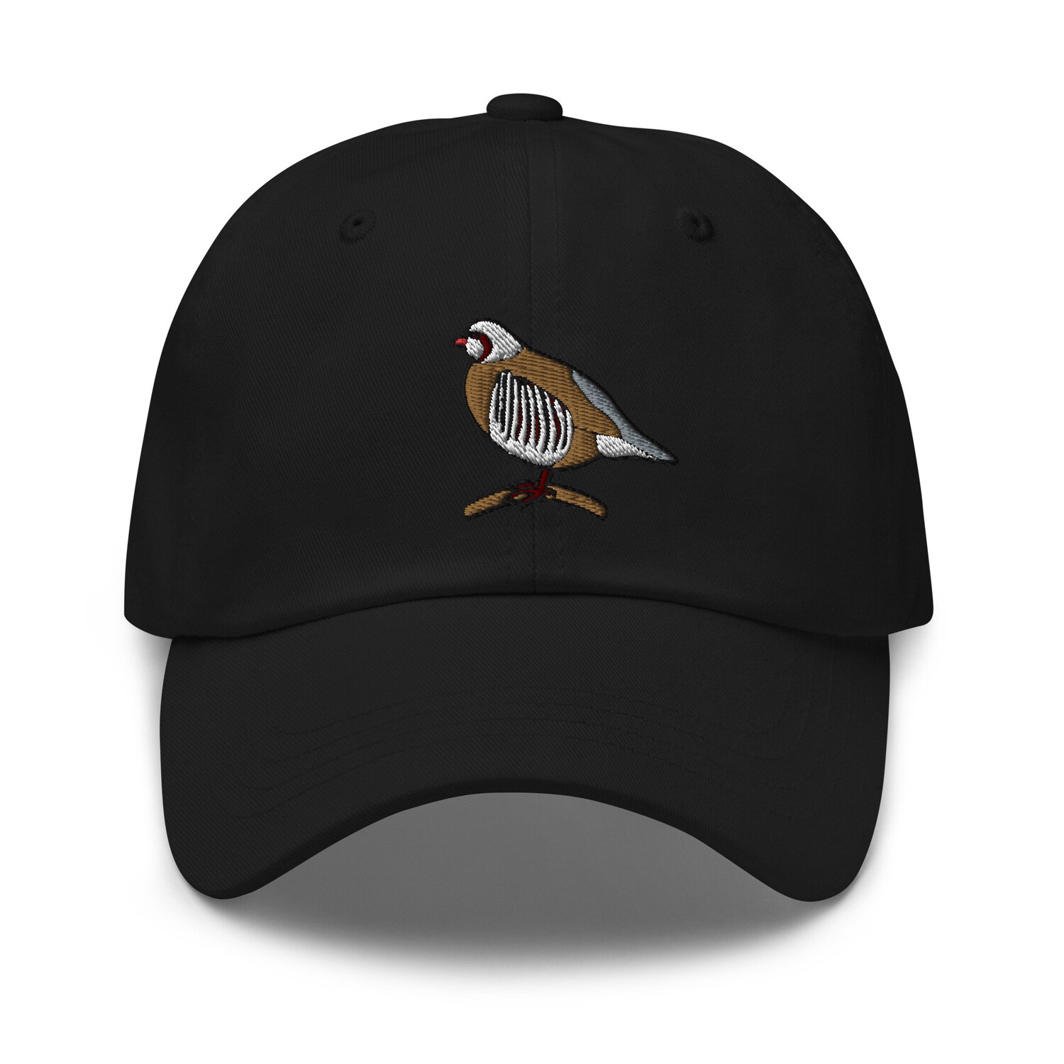 Chukar Partridge Bird Embroidered Dad Hat - Nature Wildlife Cap Bird Watcher Gift image 1