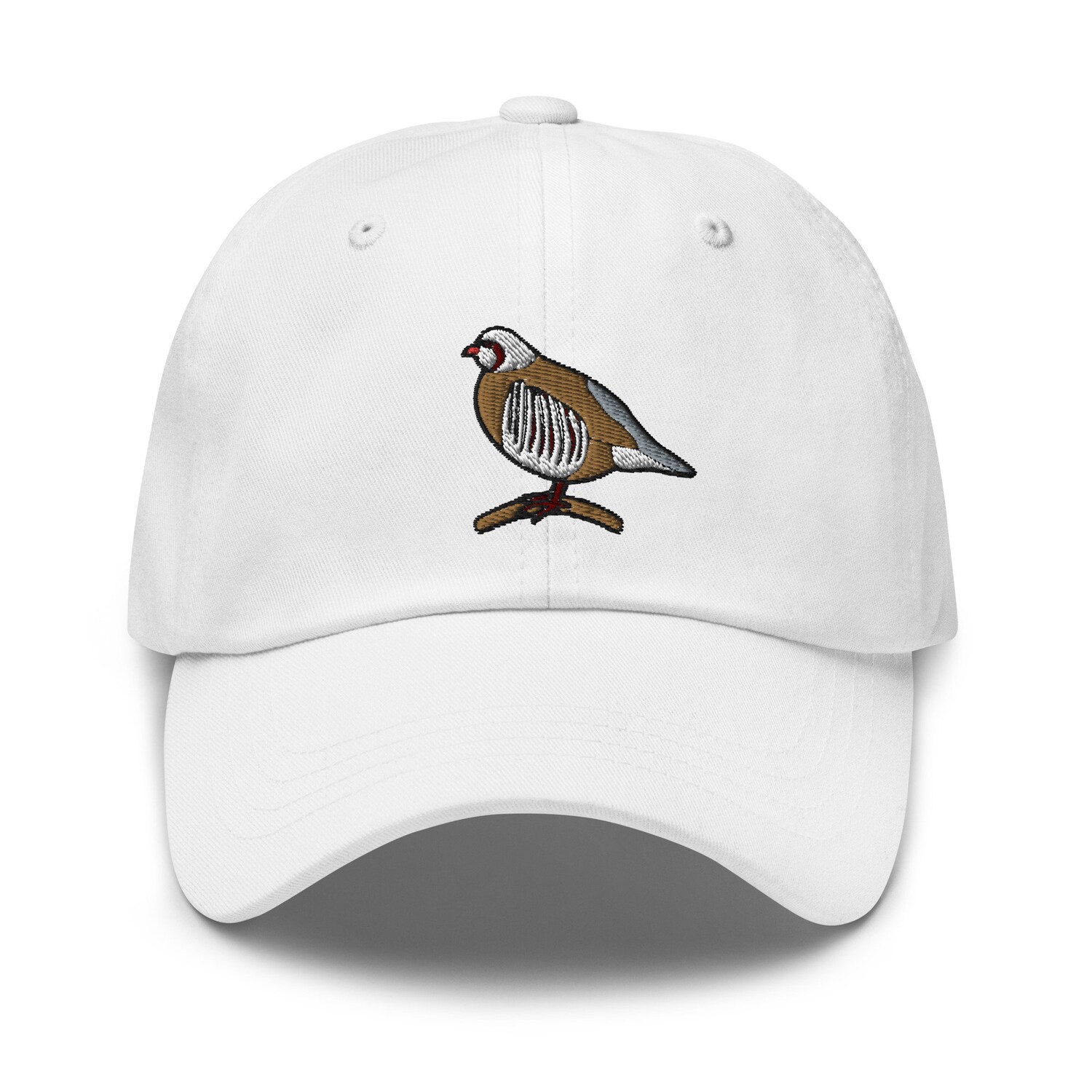 Chukar Partridge Bird Embroidered Dad Hat - Nature Wildlife Cap Bird Watcher Gift image 2