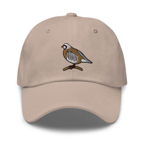 Chukar Partridge Bird Embroidered Dad Hat - Nature Wildlife Cap Bird Watcher Gift image 0