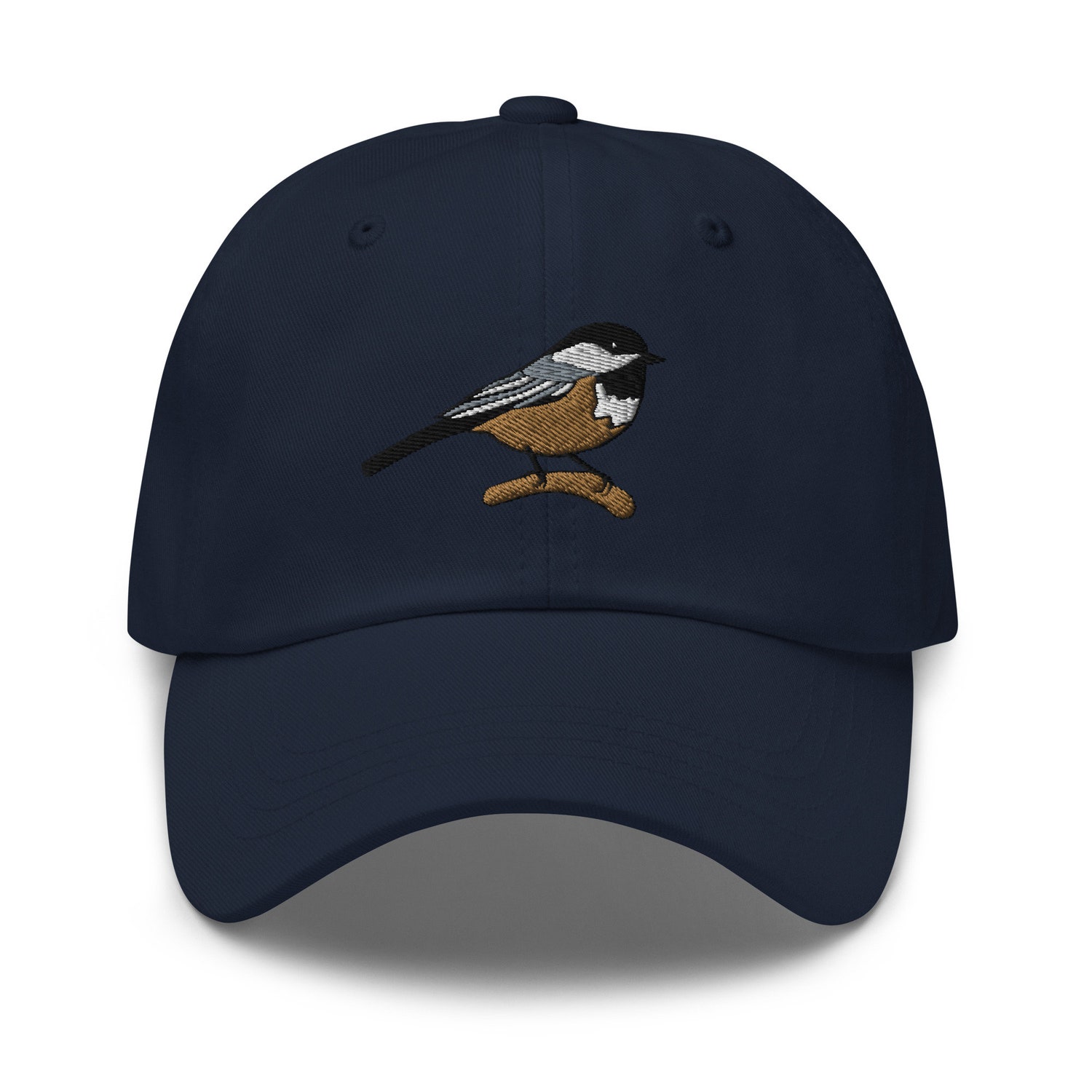 Black Capped Chickadee Embroidered Hat - Bird Watcher Wildlife Nature Cap Gift image 3