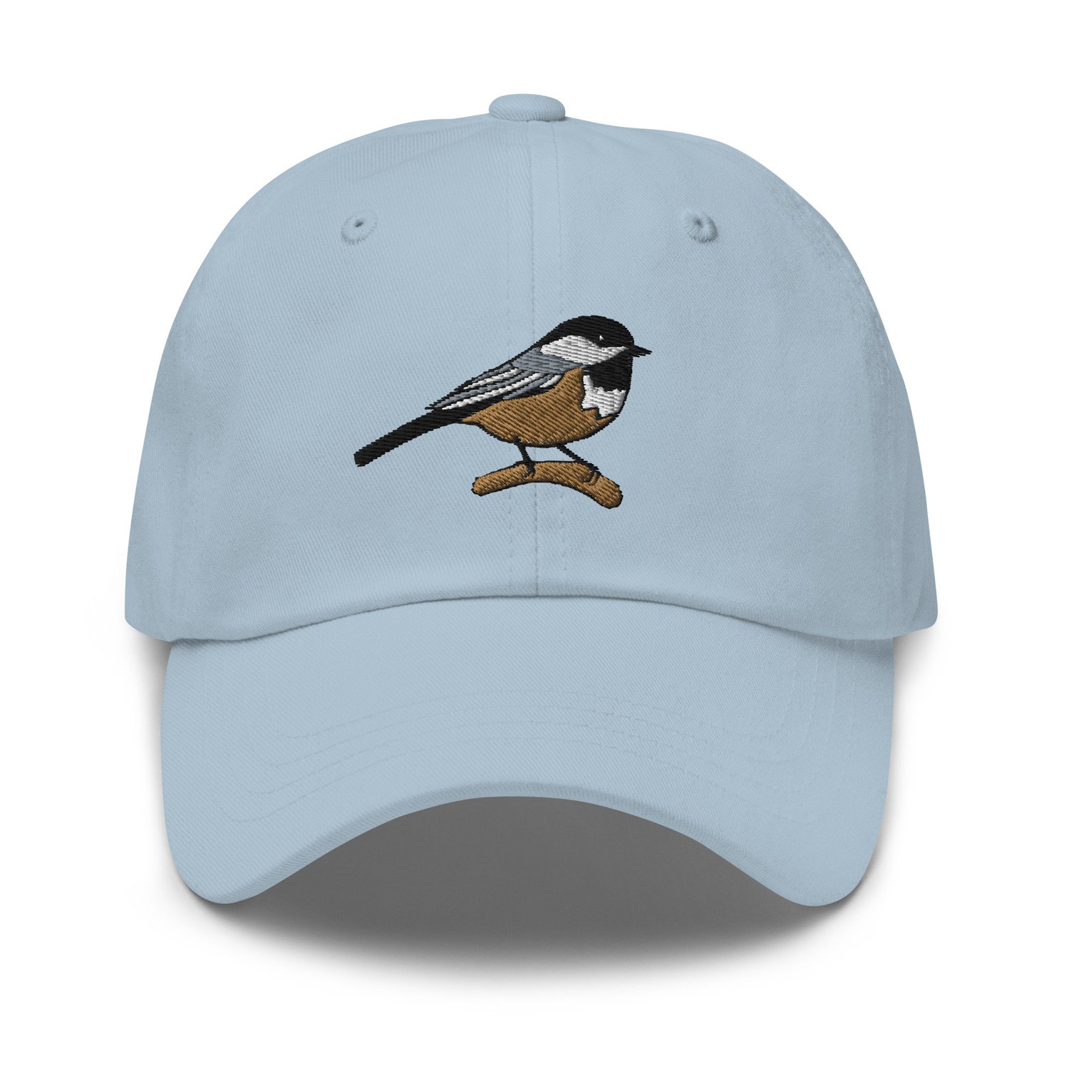 Black Capped Chickadee Embroidered Hat - Bird Watcher Wildlife Nature Cap Gift image 2