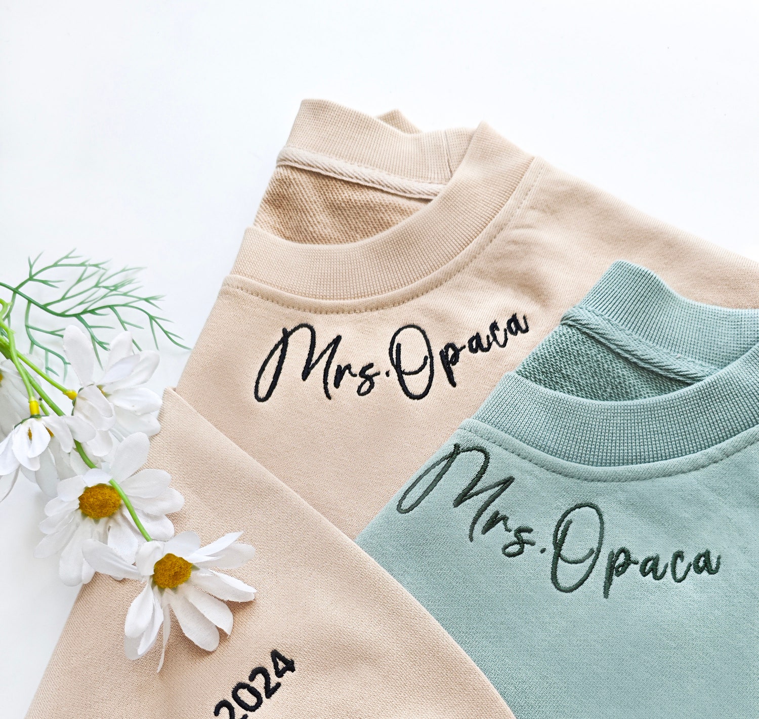 Custom Future Bride Sweatshirt with Personalized Date and Name Embroidery Engagement Gift image 2