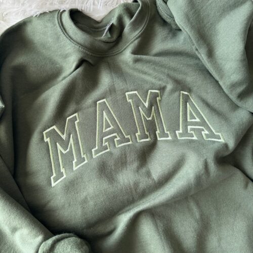 Custom Embroidered Mama Sweatshirt Personalized Gift for Moms Mother's Day Crewneck image 0