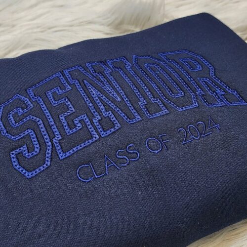 Personalized Senior Embroidered Unisex Sweatshirt Hoodie Crewneck T-Shirt Gift image 0