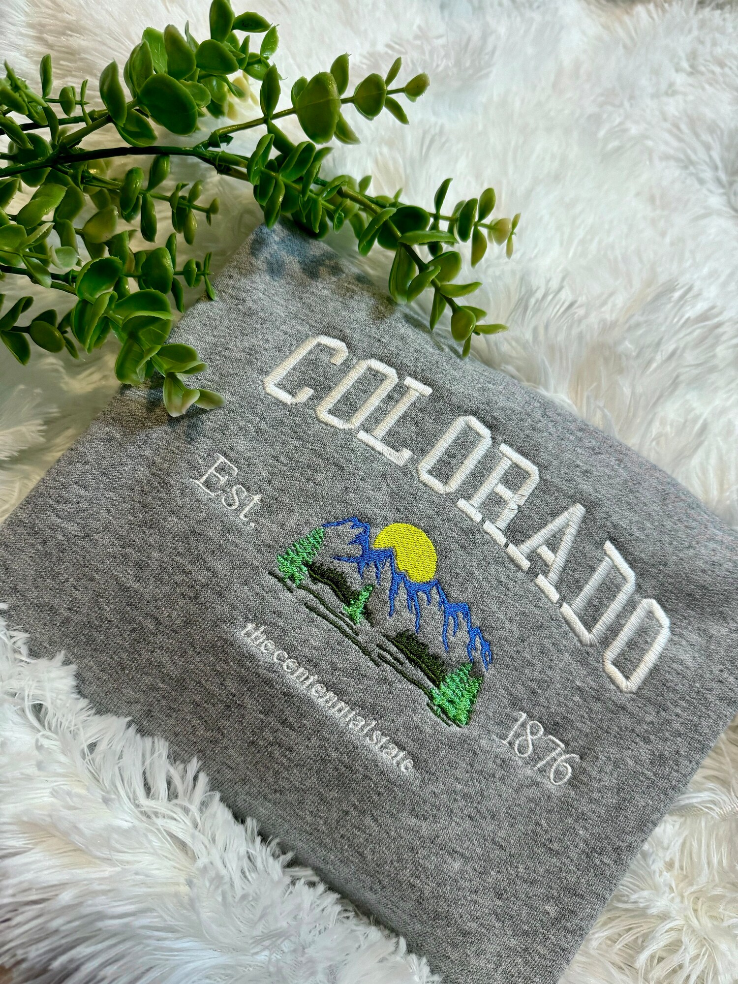 Colorado Nature Embroidered Sweatshirt Souvenir Gift for Her and Him Comfy Colorado Sweatshirt image 6