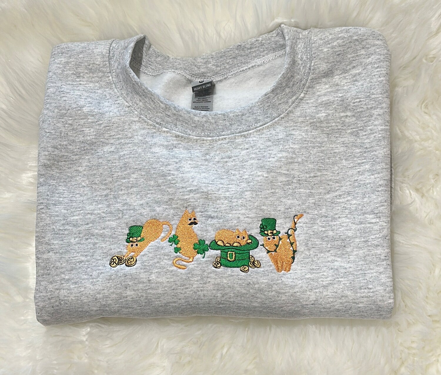 St. Patrick's Day Embroidered Sweatshirt St. Patrick's Crewneck Holiday Apparel image 2