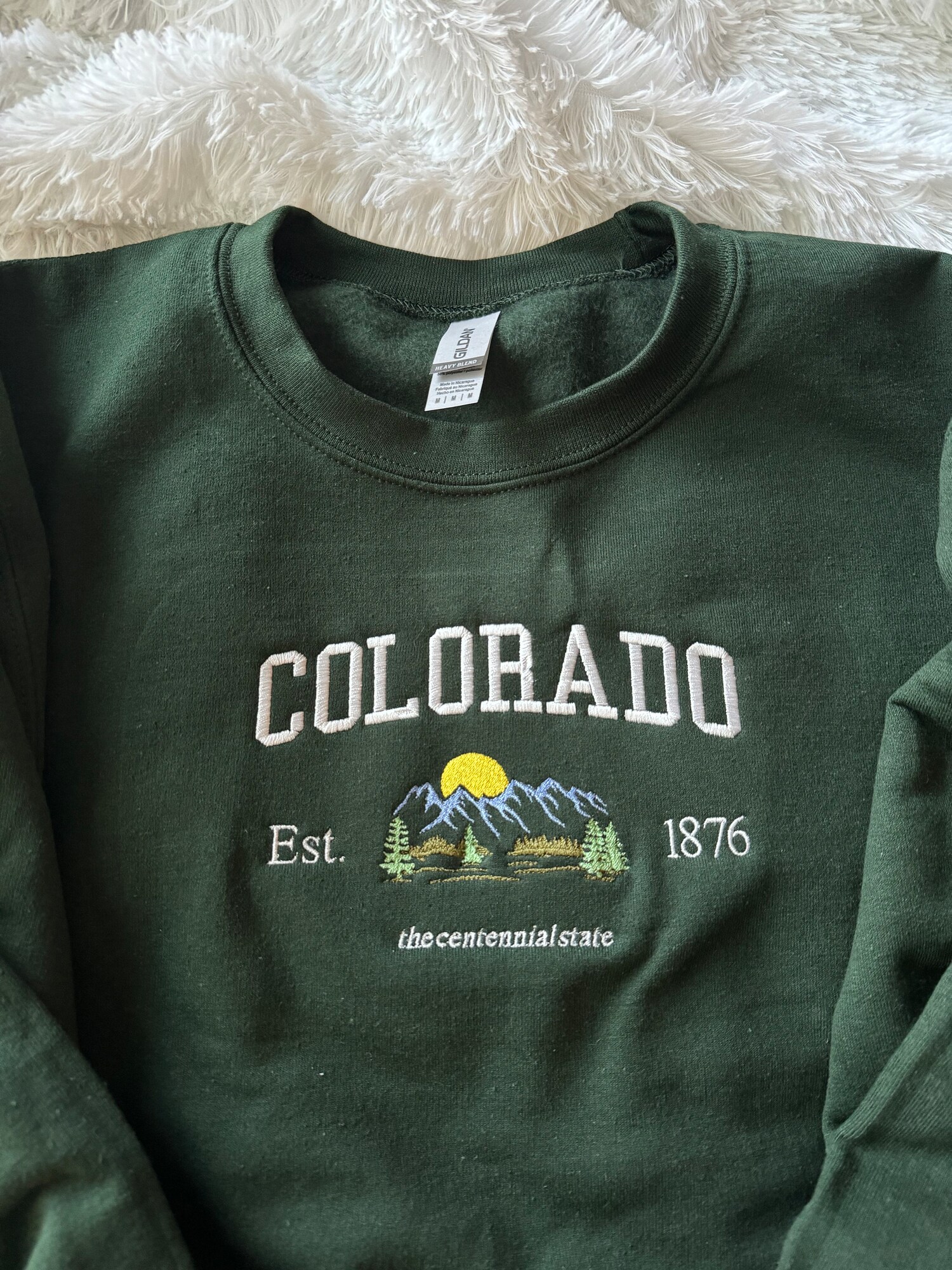 Colorado Nature Embroidered Sweatshirt Souvenir Gift for Her and Him Comfy Colorado Sweatshirt image 1