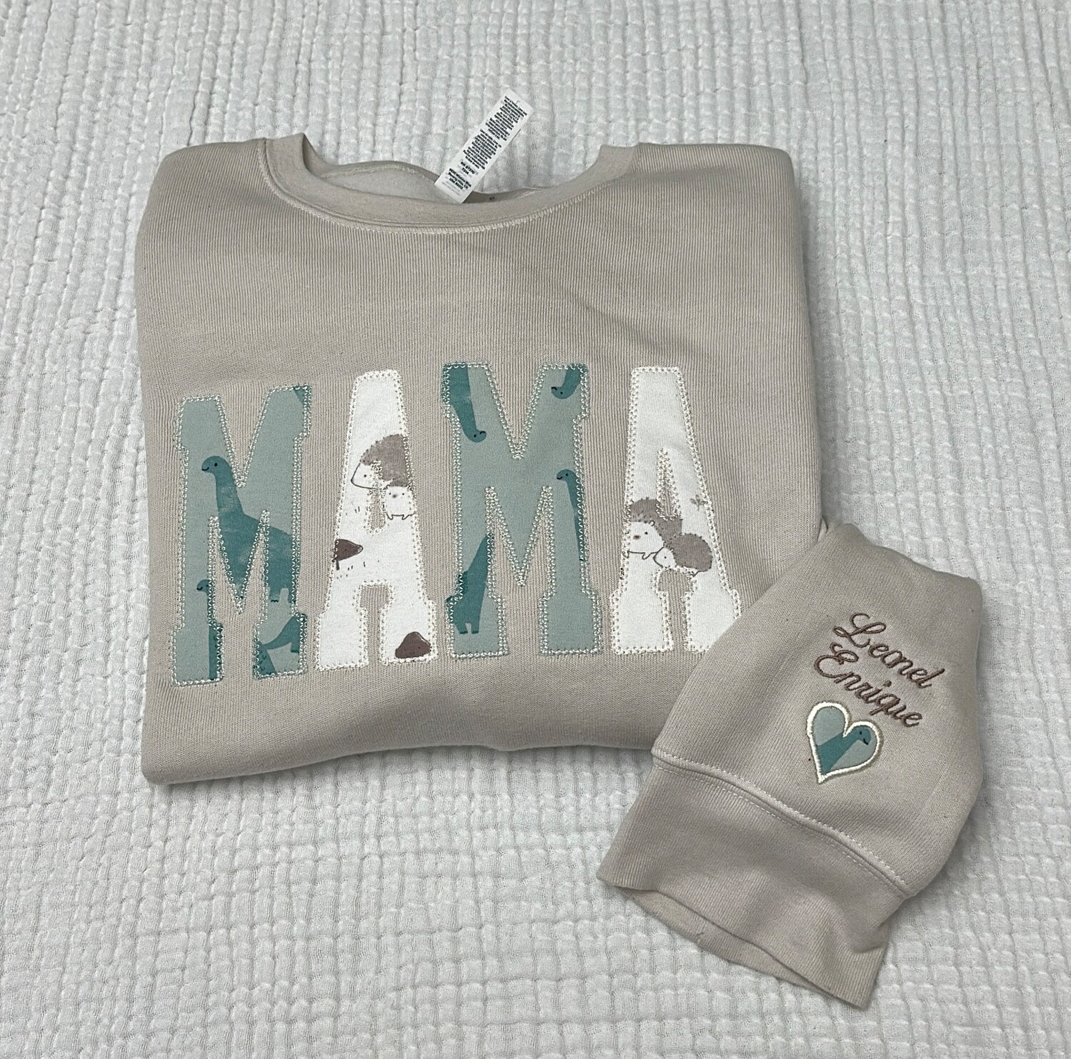 Custom Embroidered Keepsake Sweatshirt from Baby Clothes or Blankets - Perfect Mother's Day Gift image 4