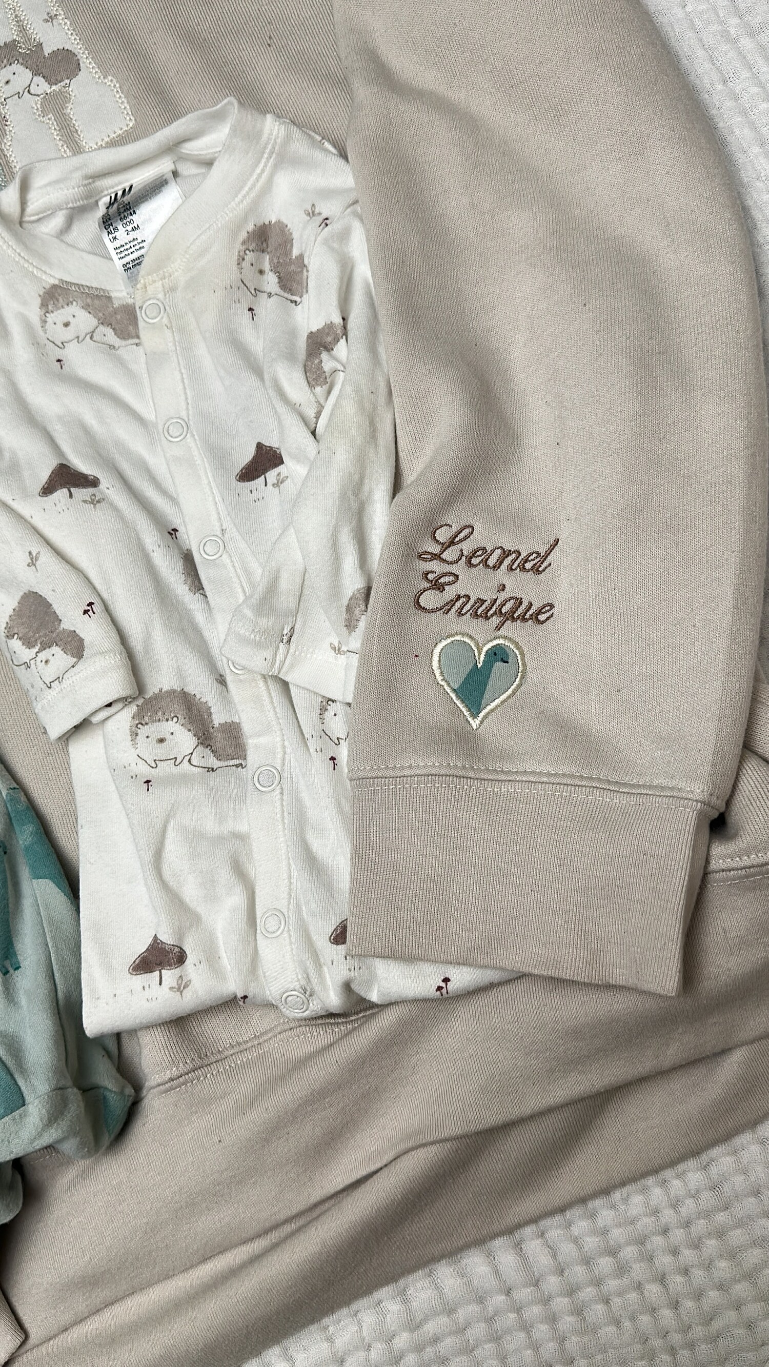 Custom Embroidered Keepsake Sweatshirt from Baby Clothes or Blankets - Perfect Mother's Day Gift image 3