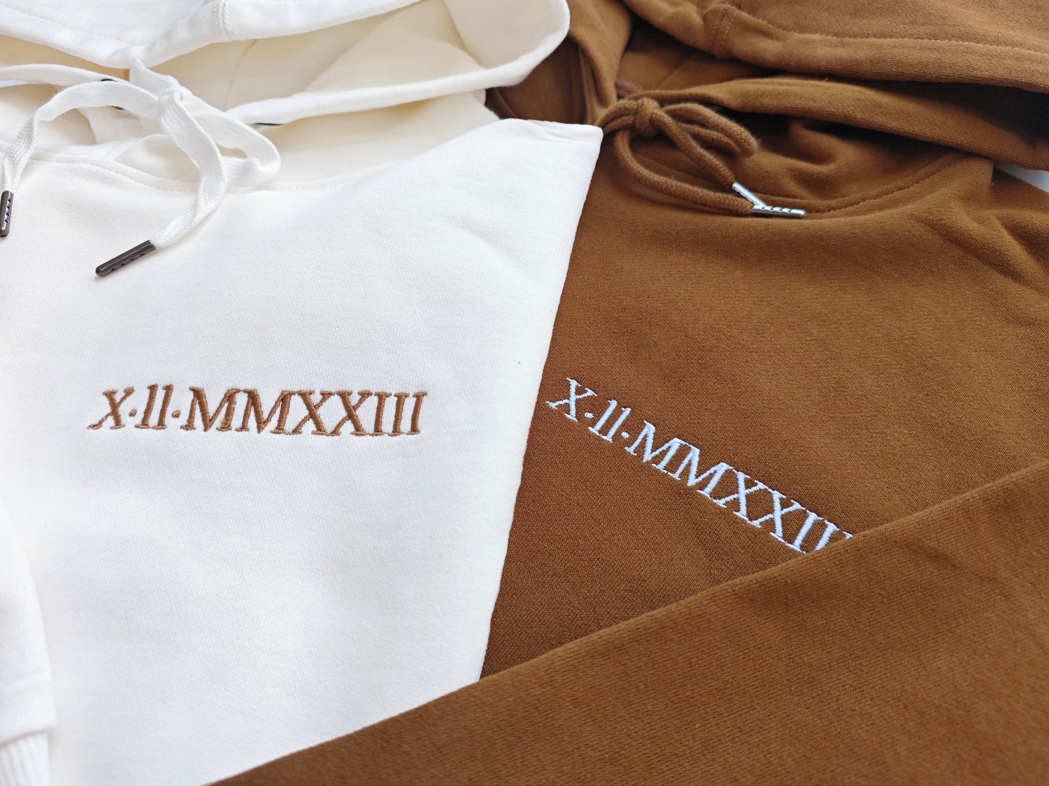 Personalized Embroidered Roman Numeral Hoodie with Initials - Valentine’s Day or Anniversary Gift image 3