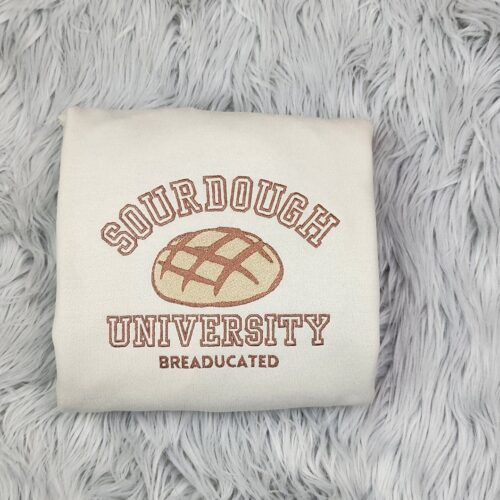 Sourdough University Embroidered Crewneck Sweatshirt Gift for Bread Bakers and Enthusiasts image 0