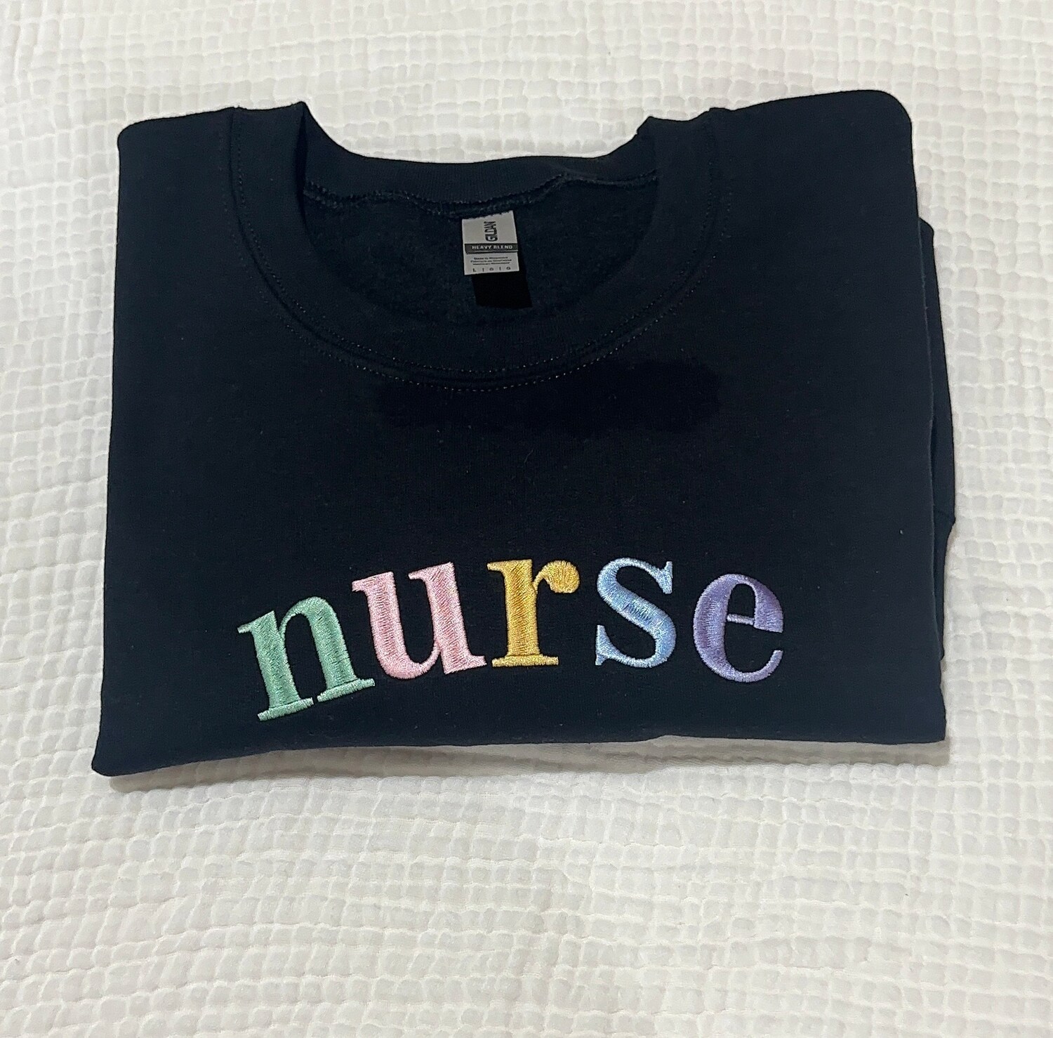 Pastel Colors Nurse Embroidered Sweatshirt Nursing Graduation Gift New Nurse T-Shirt image 1