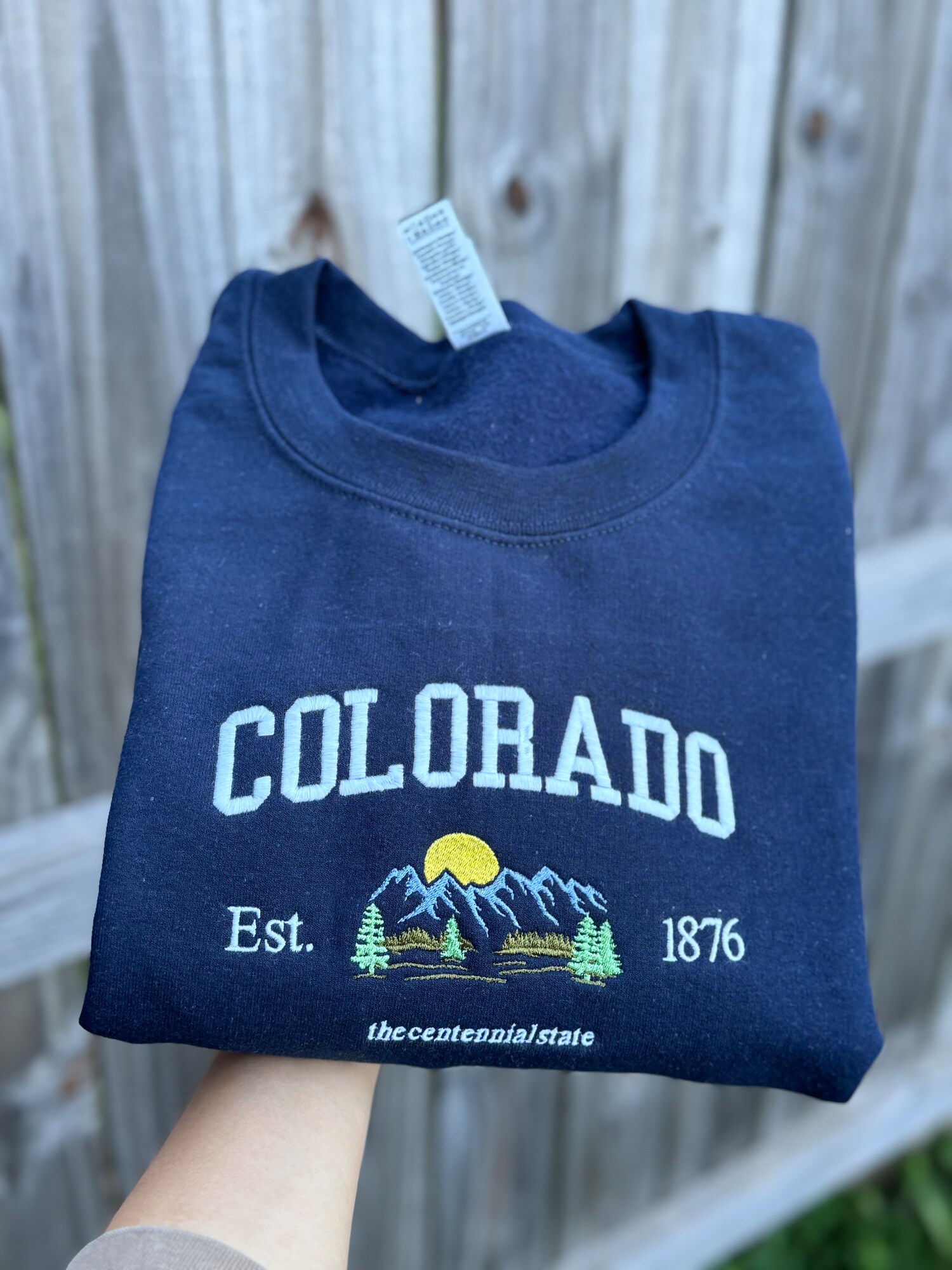 Colorado Nature Embroidered Sweatshirt Souvenir Gift for Her and Him Comfy Colorado Sweatshirt image 4