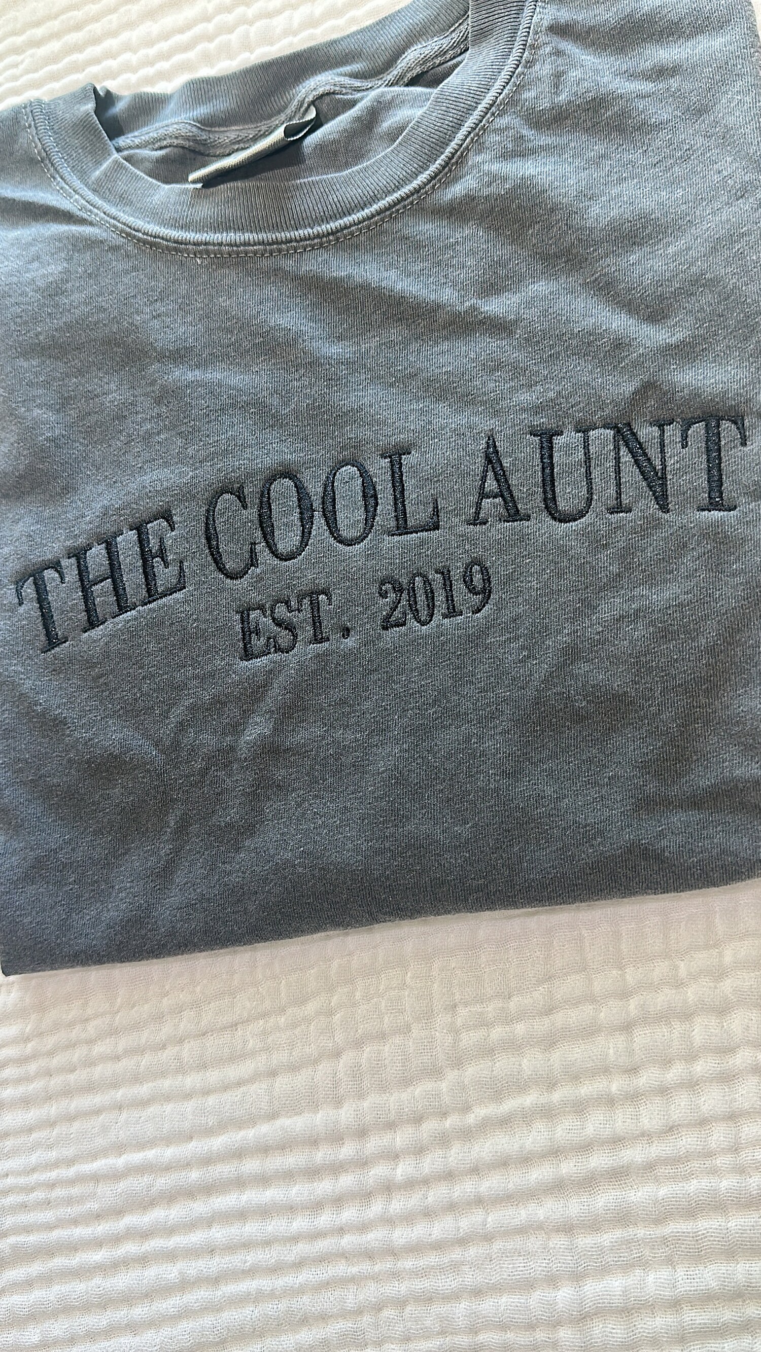 Custom Embroidered Comfort Colors Shirt The Cool Aunt Gift Personalized Auntie Gift image 2