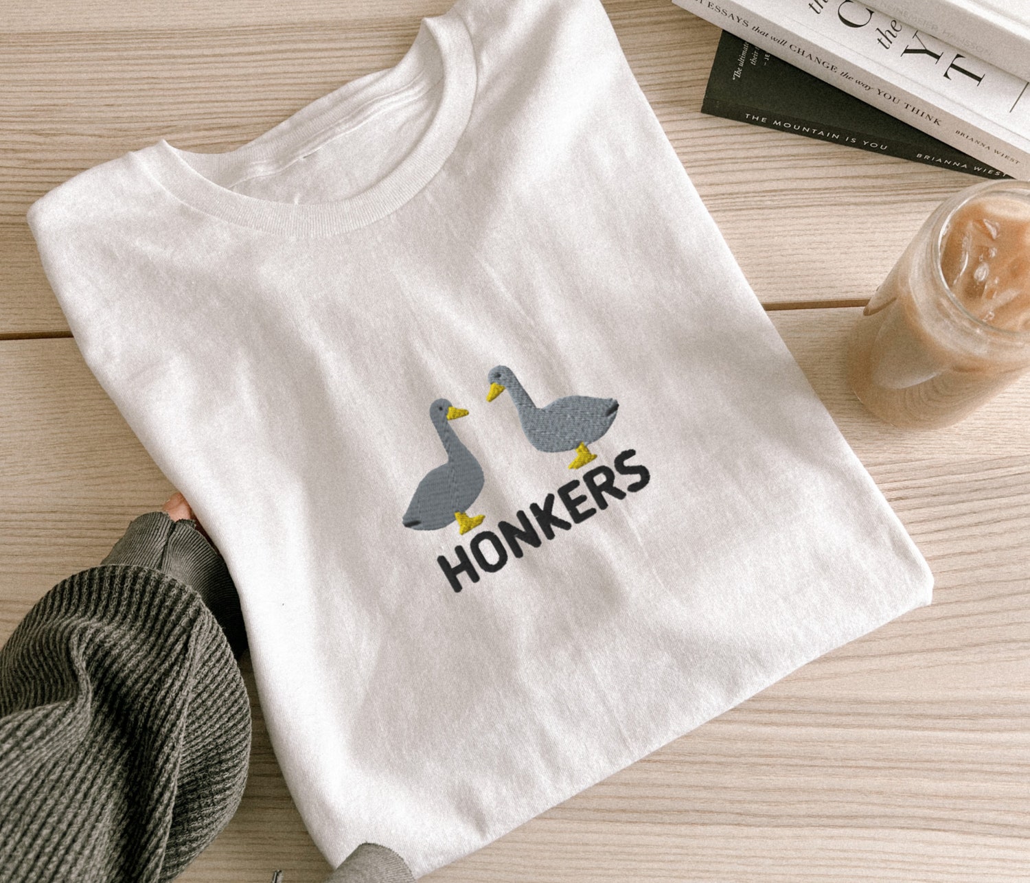 Unisex Funny Embroidered Honkers Y2K Comfort Colors T-Shirt Silly Goose University Gift image 1