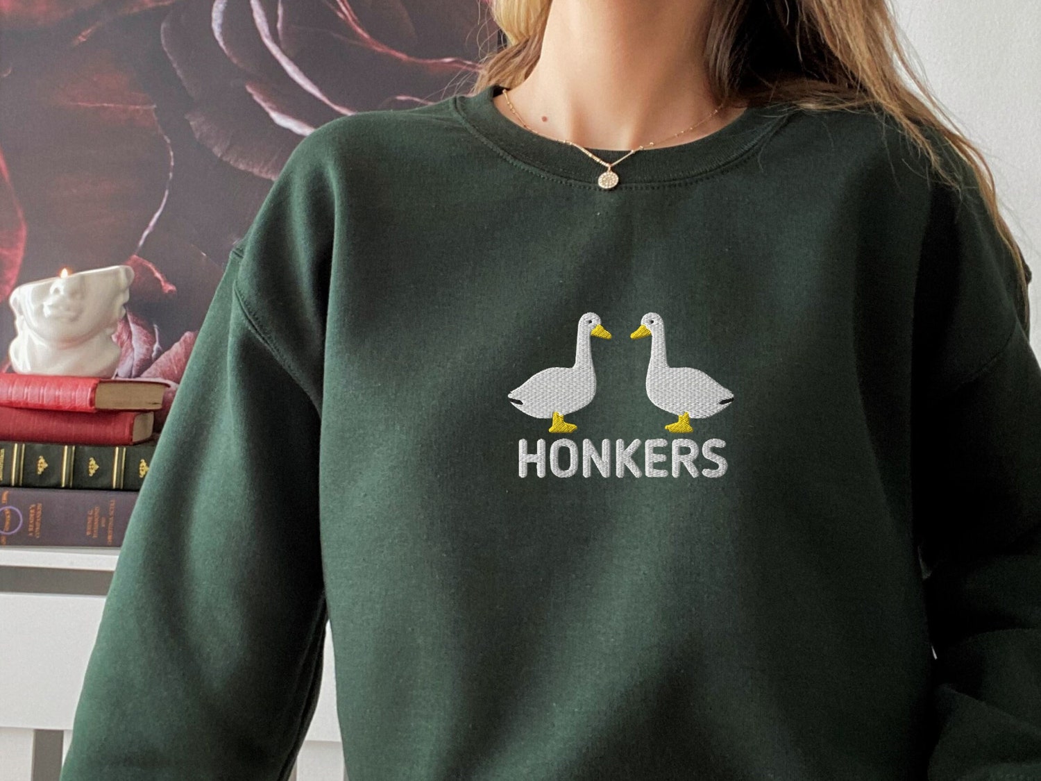 Y2K Style Honkers Embroidered Unisex Sweatshirt Funny Silly Goose University Crewneck image 4