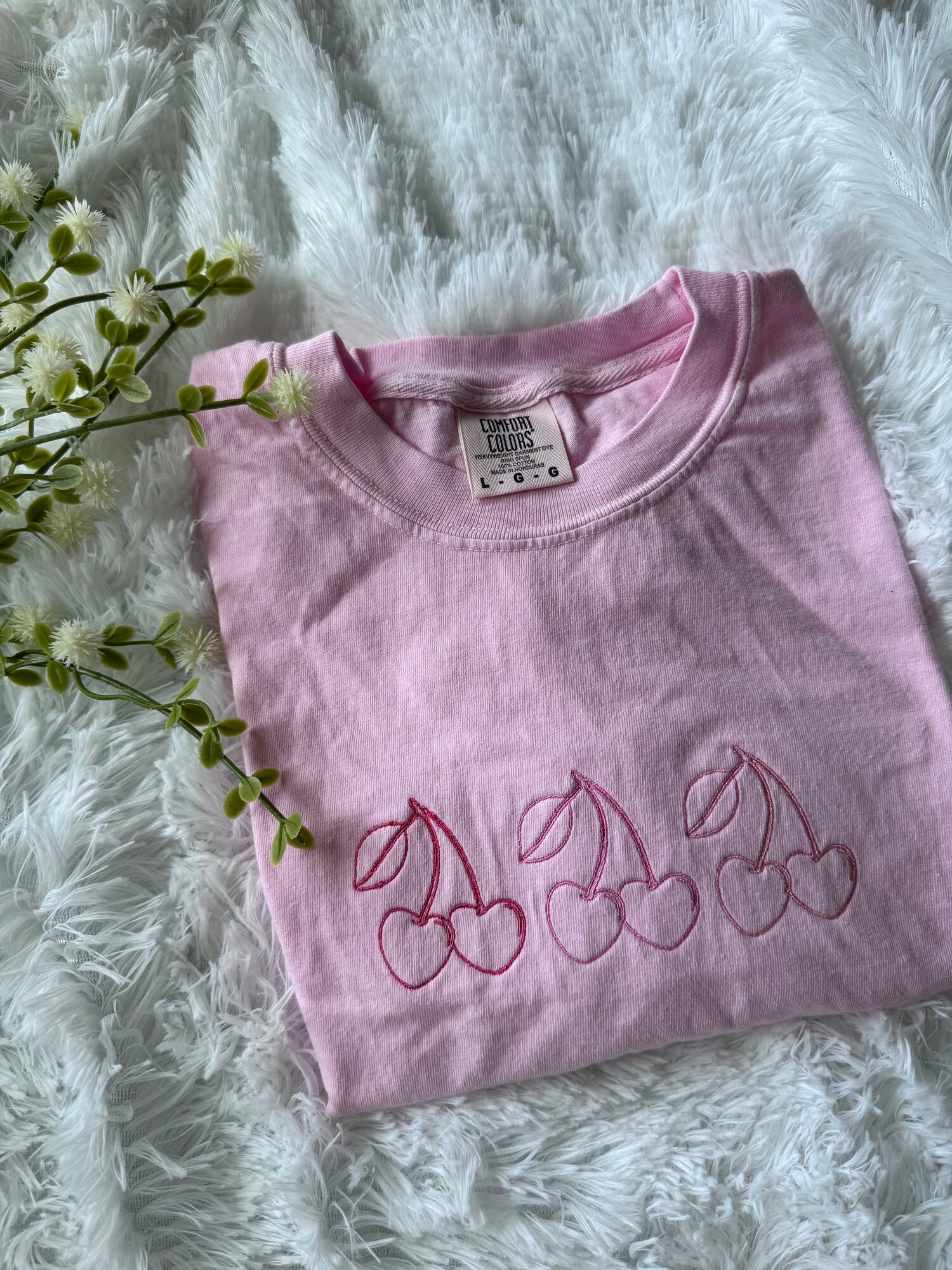 Embroidered Coquette Cherry T-Shirt Cute Summer Gift for Her Friends Coquette Girl image 5